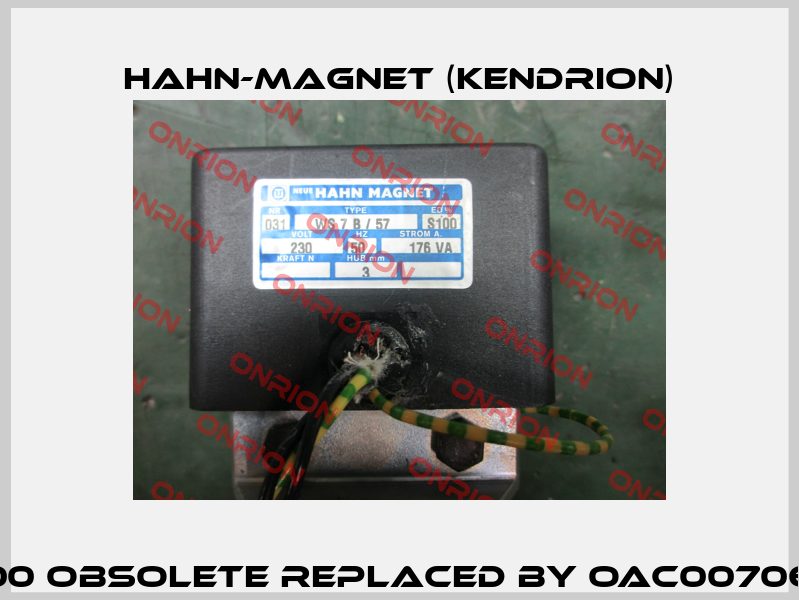 HAHN-MAGNET (Kendrion) WS 7 B/57 S100 replaced by OAC007061 (Kendrion) United Sales Prices