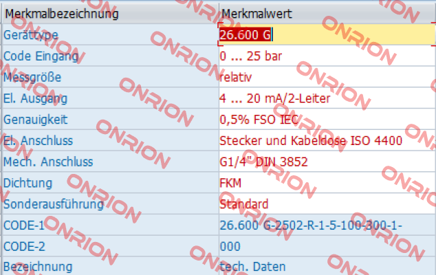 26.600G-2502-R-1-5-100-300-1-000 Bd Sensors