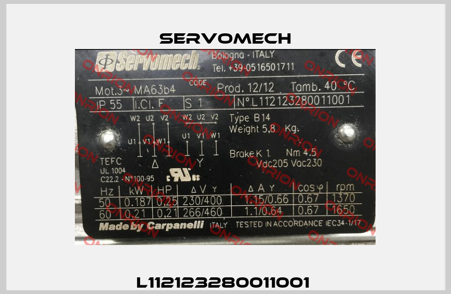 L112123280011001  Servomech