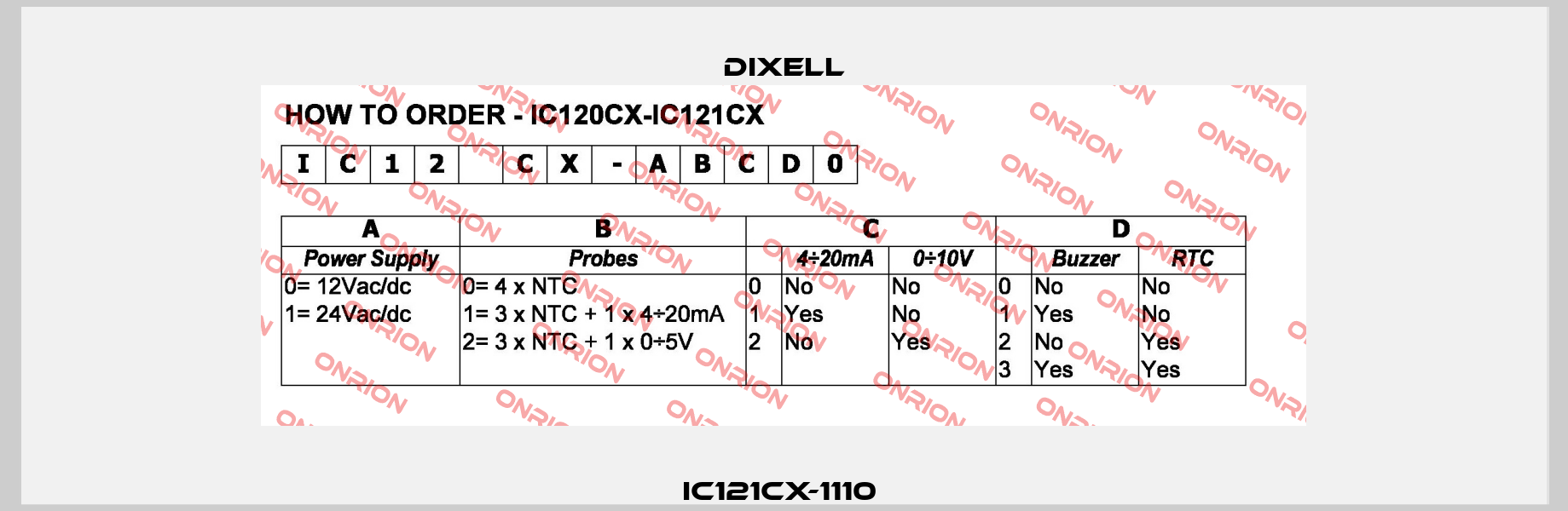 IC121CX-1110  Dixell