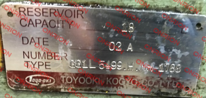 GG1L5499.H.MH-1788 OEM   JTEKT FLUID POWER SYSTEMS CORPORATION (ex. Toyooki)