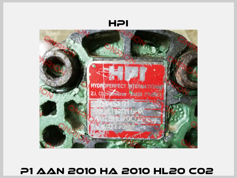 P1 AAN 2010 HA 2010 HL20 C02  HPI