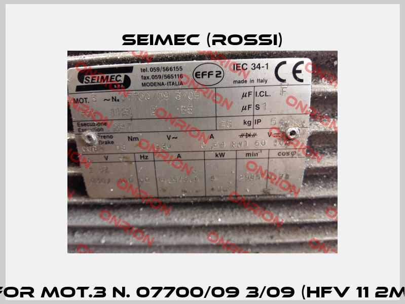 B bearing plate for Mot.3 N. 07700/09 3/09 (HFV 11 2M  2  B5) obsolete,  Seimec (Rossi)
