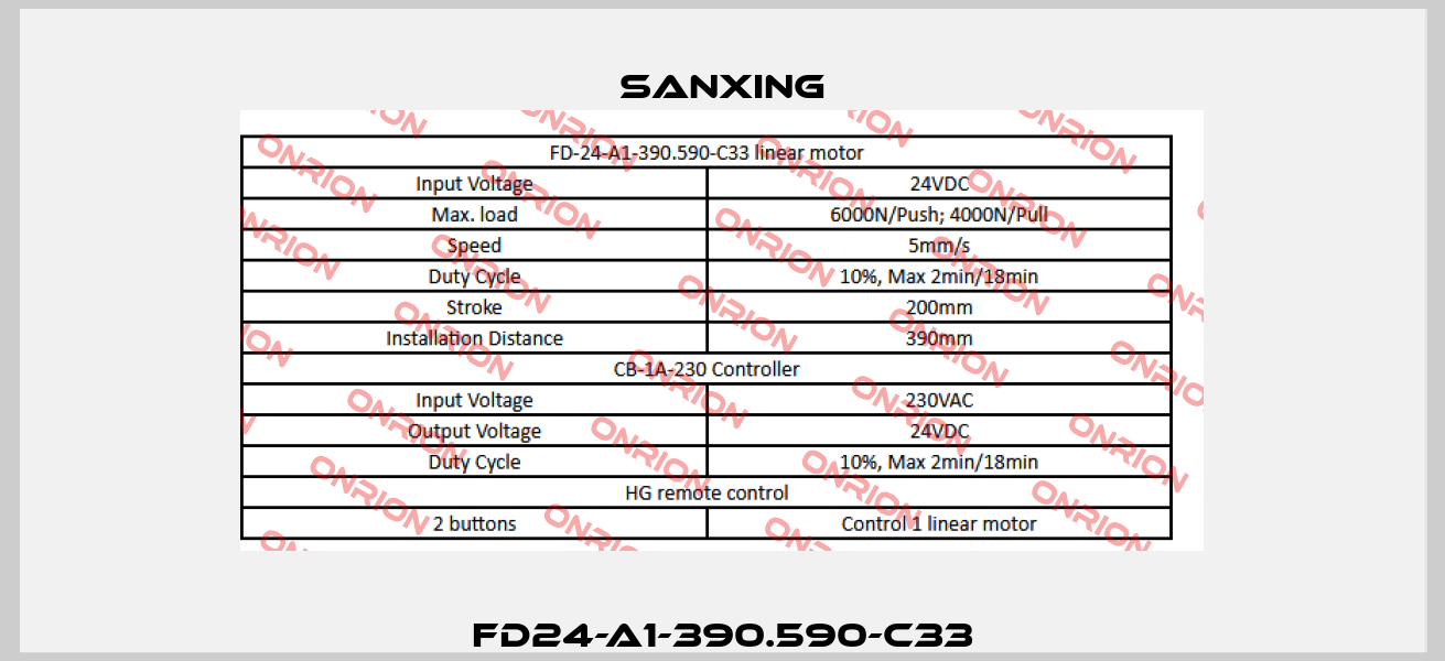 FD24-A1-390.590-C33 Sanxing