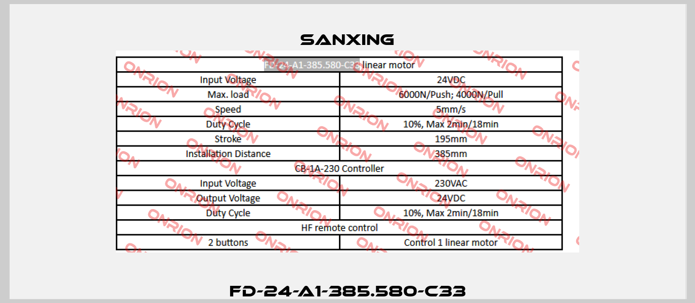 FD-24-A1-385.580-C33 Sanxing
