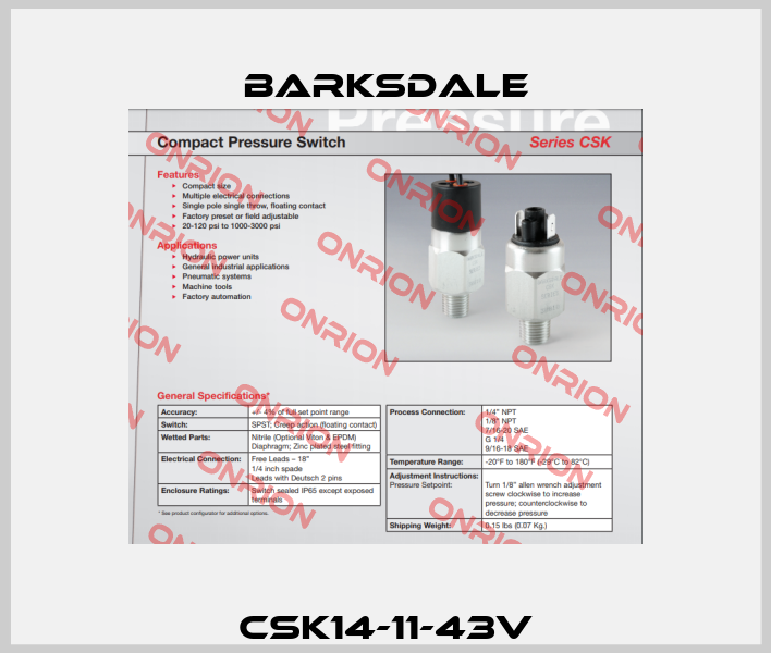 CSK14-11-43V Barksdale