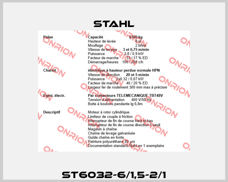 ST6032-6/1,5-2/1 Stahl