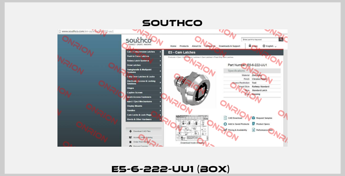 E5-6-222-UU1 (box)  Southco