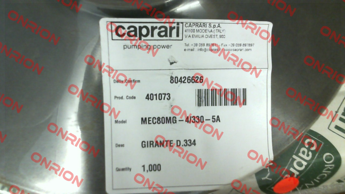 MEC80MG-4/330-5A CAPRARI
