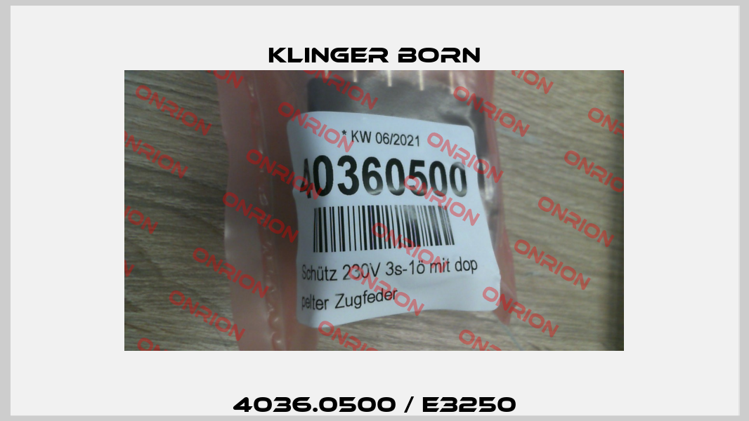 4036.0500 / E3250 Klinger Born