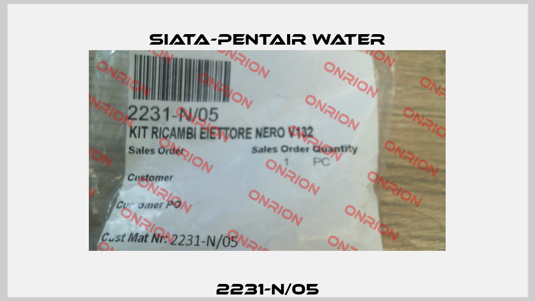 2231-N/05 SIATA-Pentair water