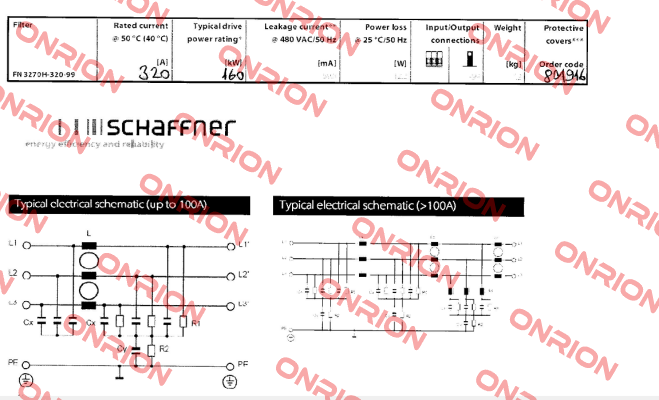 FN3270H-320-99 Schaffner