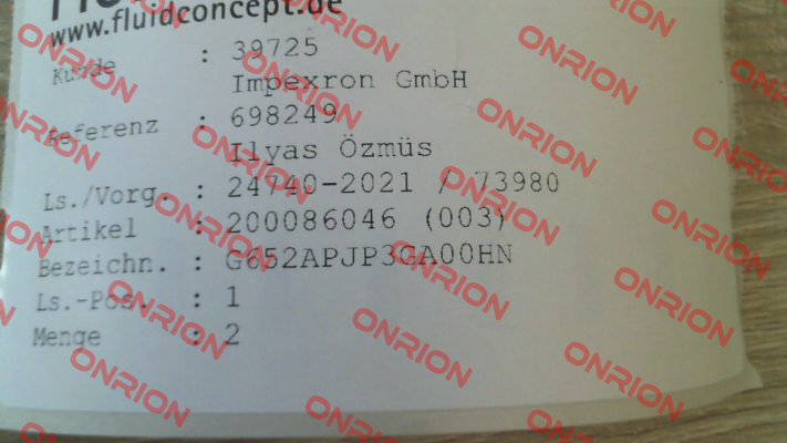 200086046 / G652APJP3GA00HN Asco