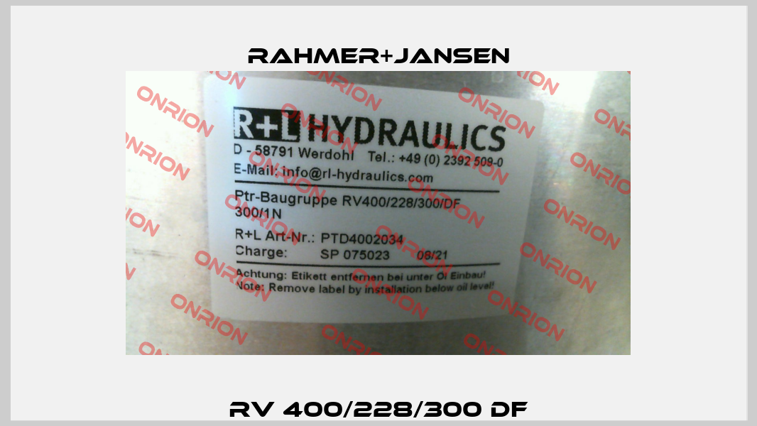 RV 400/228/300 DF Rahmer+Jansen