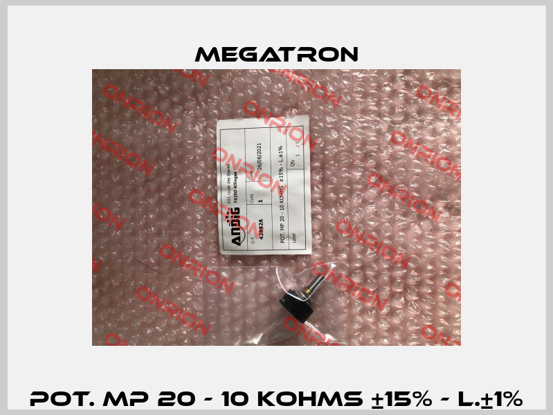 POT. MP 20 - 10 KOHMS ±15% - L.±1% Megatron