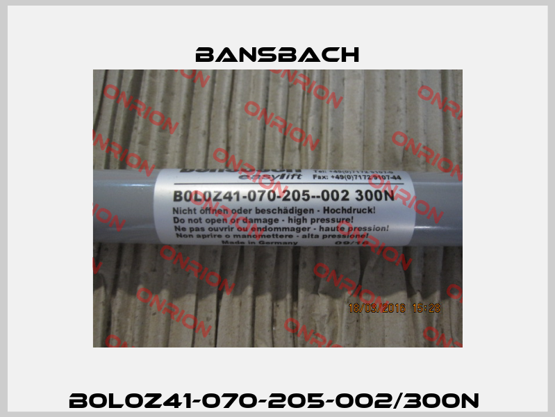 B0L0Z41-070-205-002/300N  Bansbach