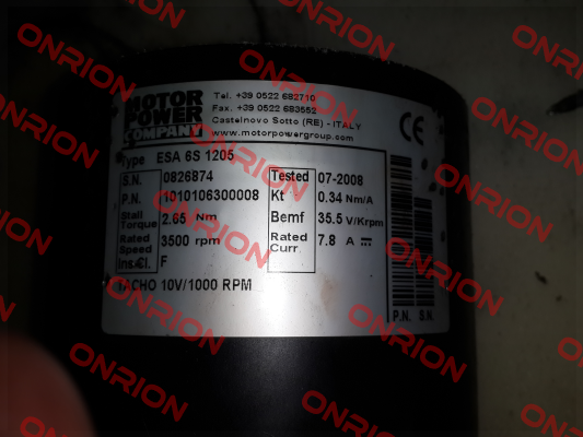 TYPE ESA 6S 1205 (OEM) Motor Power