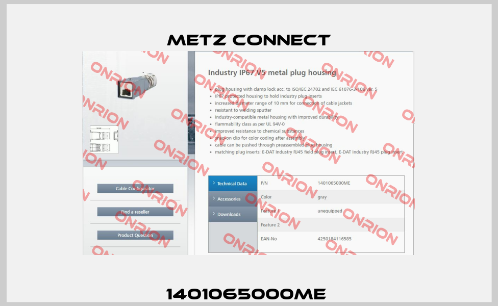 1401065000ME  Metz Connect