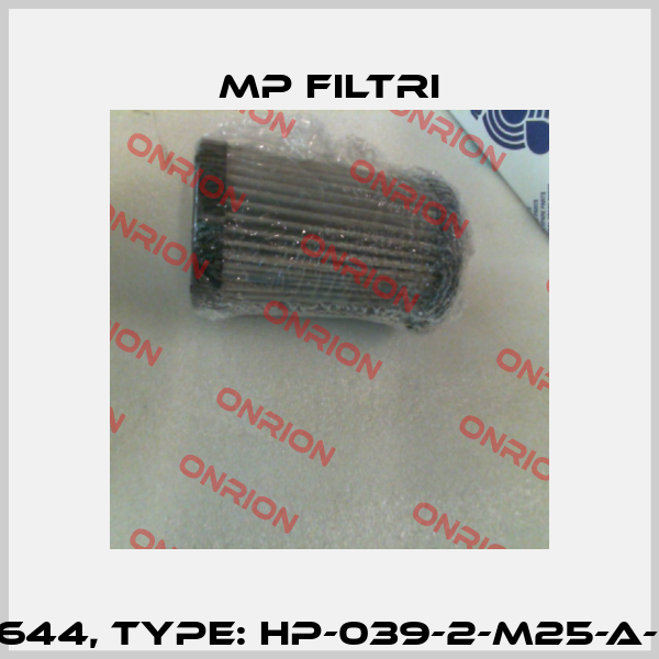 P/N: 1644, Type: HP-039-2-M25-A-N-P01 MP Filtri