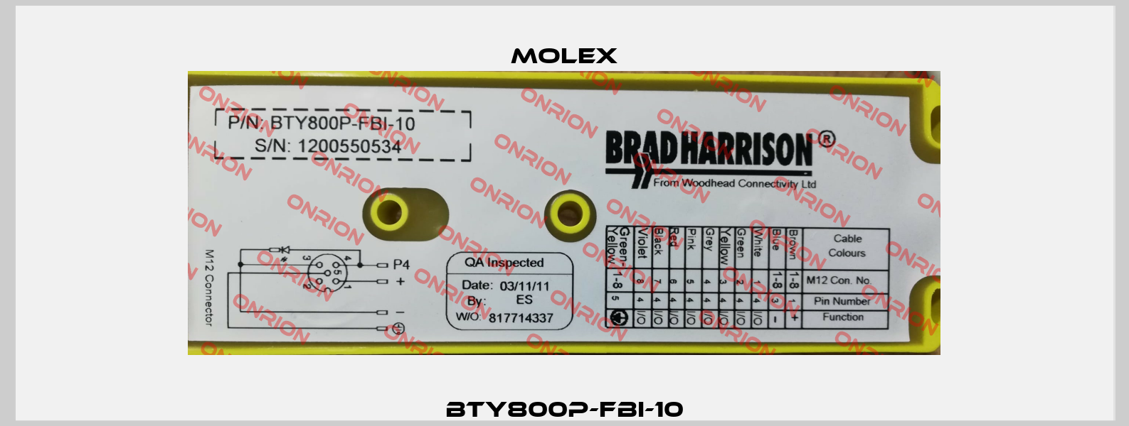 BTY800P-FBI-10 Molex