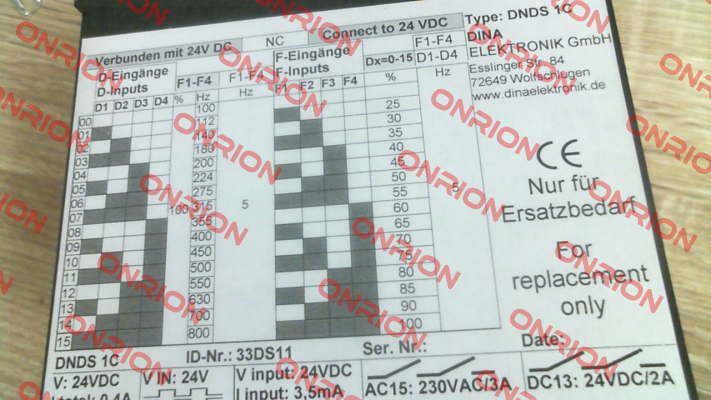 DNDS 1C / 33DS11 DINA