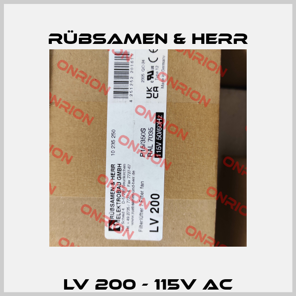 LV 200 - 115V AC Rübsamen & Herr