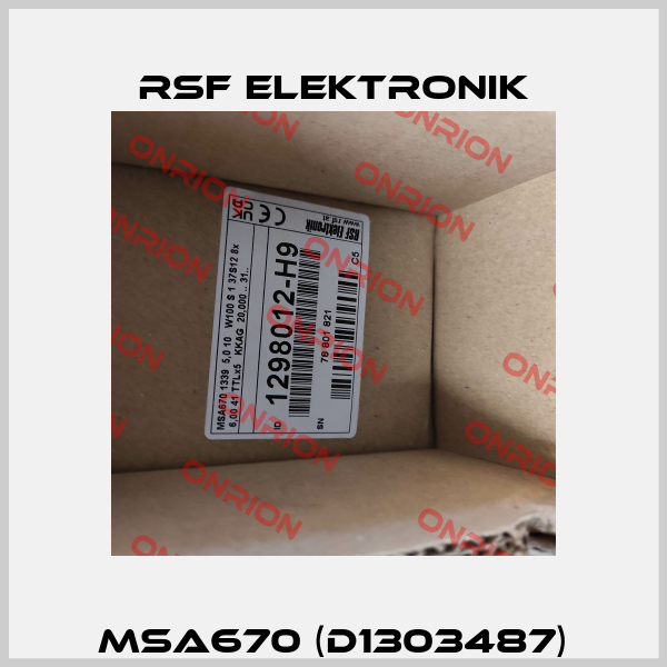 MSA670 (D1303487) Rsf Elektronik