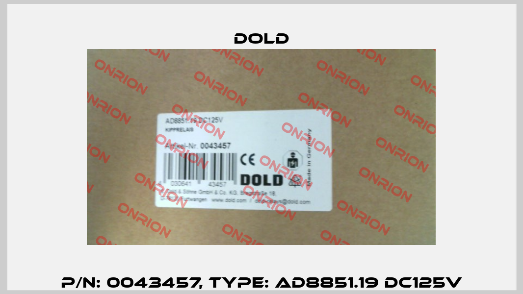 p/n: 0043457, Type: AD8851.19 DC125V Dold