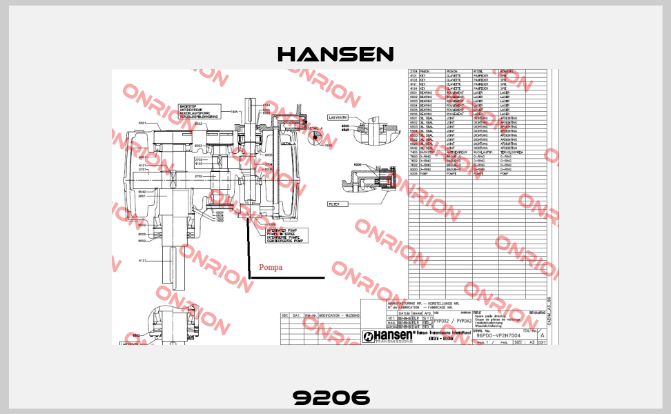 9206  Hansen